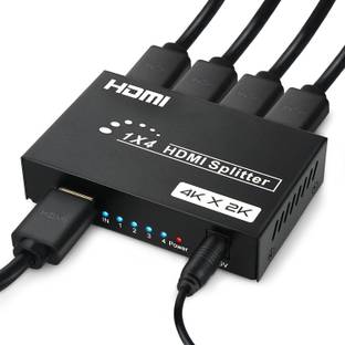 RyzCare  TV-out Cable HDMI Splitter 1 in 4 Out -4K Hdmi Splitter 1x4 Ports v1.4 Powered 4K/2K Full