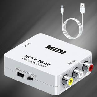 SDMINITEK  TV-out Cable MINI HDMI2AV Up Scaler 1080P HD Video Converter