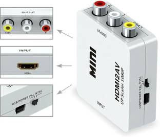 SDMINITEK  TV-out Cable HDMI to AV Converter | HDMI2AV 1080P Adapter | HDMI to AV Video Converter