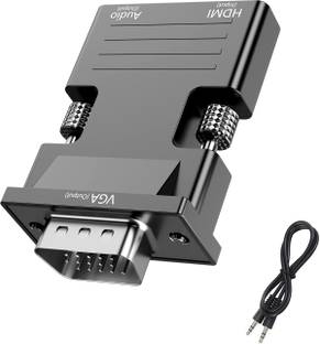 microware  TV-out Cable HDMI to VGA Converter Adapter with Audio for HDMI Interface to HDMI Output