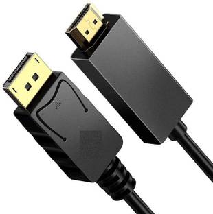 VOOCME  TV-out Cable HDMI Cable 1.8 m 4k DisplayPort (DP) to HDMI Cable I Length 1.8 Mtr (6 Feet)