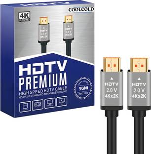 coolcold  TV-out Cable Premium 4k x 2K UHD HDMI Cable (30 Meter), High-Speed HDTV Cord Certified 18Gbps