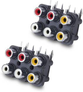 MX  TV-out Cable HEAVY DUTY RCA FEMALE CONNECTOR (MX1738)(PACK OF 2)
