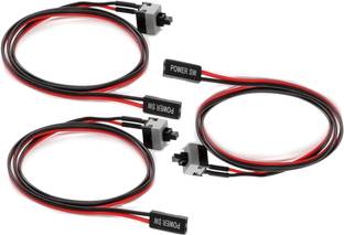 TAAPSEE  TV-out Cable 3 Pack Power On/Off/Reset Button Switch Desktop PC ATX PC Computer Motherboard