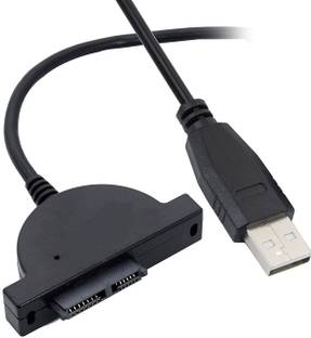 spincart  TV-out Cable USB 2.0 to 7+6 13Pin Slimline SATA Laptop CD/DVD ROM Optical Drive Adapter Cable