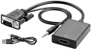 microware  TV-out Cable VGA Interface Laptop, PC to HDMI Monitor or Projector Converter with Audio