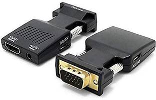 KIDDILY  TV-out Cable VGA to HDMI VGA2HDMI Adapter Converter with Audio Power Cable -D-Sub,15-Pin