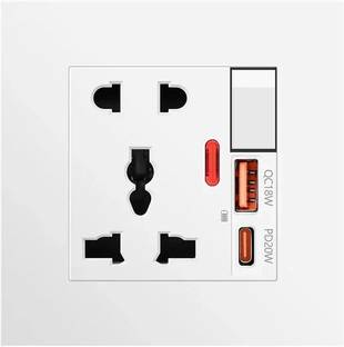 ELECTRO WOLF  TV-out Cable |Charging USB 18W | Charging Type C 20W | Power Socket Outlet Multimedia Modular