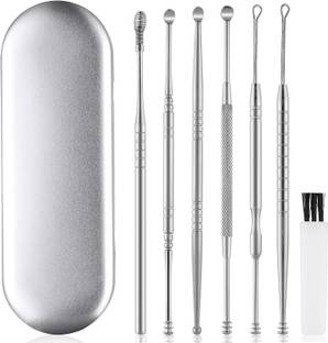 Cartme Ear Cleaner Resuable Kit with LED Flashlight Earpick Tool Storage Box(6 Pcs )