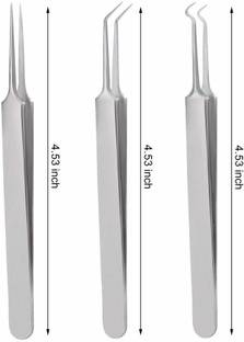 alis Pimple Popping Blackhead Acne Comedone Extractor Whitehead Tweezers Kit for Skin Care Set of 3 Tweezer Set
