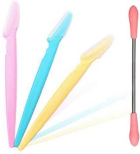 Parulenter Facial Hair Removal Spring and Eyebrow Razor Combo