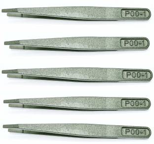 alis Black Plastic ESD Tweezers For Laboratory, Jewellery Making Working With Delicate Electronic Parts And Also Many Crafts Set of 10pcs