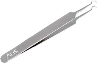 alis Stainless Steel Hook Type Tweezer Grey