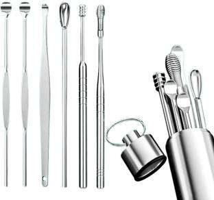 RITVEX 6-In-1 Stainless Steel Ear Cleaner Kit Wax Remover,Curette Cleaner & Spring Buds