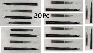 Onkar 4 In 1 Stainless Steel Tweezers Combo Set With jewellery repair