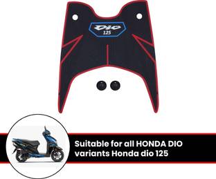 Grandbiker Rubber Foot Mat Compatible with Dio 125 BS6 Honda Dio Two Wheeler Mat
