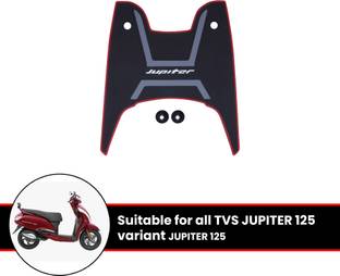Grandbiker Anti Skid Scooter Rubber Foot Mat/Floor Mat for Jupiter 125 (Black) TVS Jupiter Two Wheeler Mat