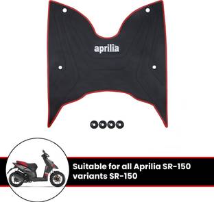 Grandbiker Anti Skid Scooter Rubber Foot Mat/Floor Mat Aprilia Universal For Bike Two Wheeler Mat