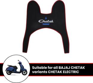 Grandbiker Electric Scooter Rubber Foot Mat Compatible with EV Chetak (Black) Bajaj Chetak Two Wheeler Mat
