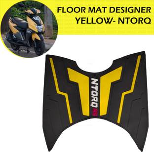 Znee Smart ZAT-NTYG254 Floor Mat | Tvs Ntorq 125 | Foot Mat | Washable Mat | Yellow & Black TVS Ntorq 125 Two Wheeler Mat