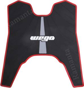 Ramanta Wego 110CC Anti Slip PVC Rubber Footmat/Washable Floormat Compatible with TVS Wego Two Wheeler Mat