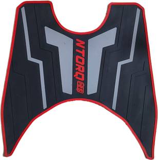 ZYO Best Quality NTORQ 125 Scooty Washable Foot Mat / Floor Mat (Black & Grey) Yamaha Ntorq 125 Two Wheeler Mat