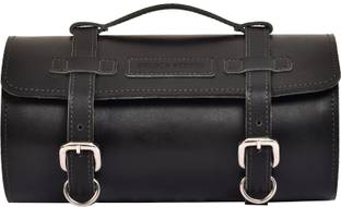 Golden Riders Luggage Box Black Leather Motorbike Saddlebag