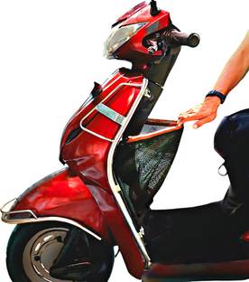 Fibera Smart Basket For Old Activa 3G/4G/5G 110cc (Feb 2015- Dec 2019) Luggage Box Red Polyester Motorbike Saddlebag