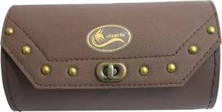 MODAROCK One-side Brown Leatherette Motorbike Saddlebag