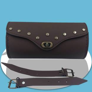 SPIRETON ROYAL BROWN RE ALL MODEL'S CENTRAL LOCK SADDLE BAG MADE IN INDIA Saddle Bag Brown Leather Motorbike Saddlebag