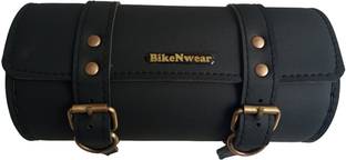 BikenWear One-side Black Leatherette Motorbike Saddlebag