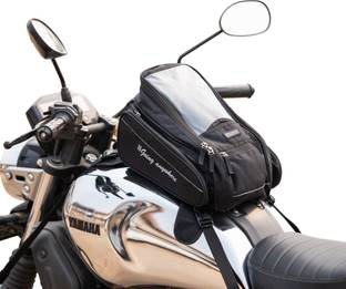 Yumin Bike Magnetic Tank Bag for Motorcycle Riding Accessories with Mobile Holder v1.0 Luggage Box Black Fabric Motorbike Saddlebag