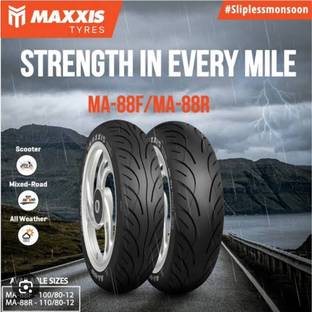 Maxxis 100/80-R12 & 110/80-R12 TVS NTORQ COMBO PACK 2 TYRES ( FRONT & REAR ) EXTRAMAXX Front & Rear Two Wheeler Tyre