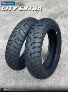 MICHELIN 90/100-10 & 90/100-10 CITY EXTRA COMBO PACK 2 TYRE ( FRONT & REAR ) CITY EXTRA Front & Rear Two Wheeler Tyre