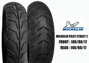 MICHELIN 100/80-R17 & 140/60-R17 PILOT STREET 2 (COMBO) PILOT STREET 2 COMBO Front & Rear Two Wheeler Tyre