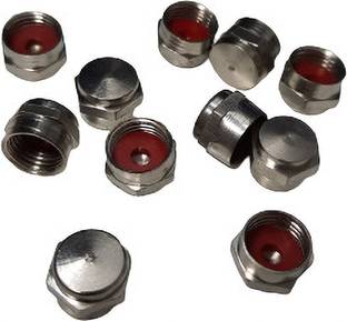 DELUX AUTOMOTIVE Steel Tyre Valve Cap for Car, Bike