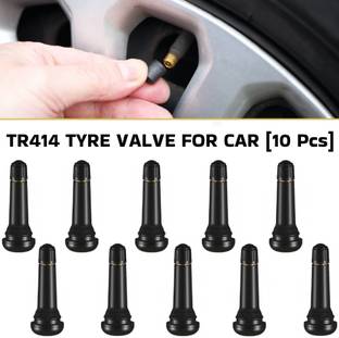 WILLIBEE TR414 Tubeless Tyre Valve Stem Rubber Brass Snap Valve/Neck Stem for Car(10 Pcs) Tubeless Tyre Puncture Repair Kit