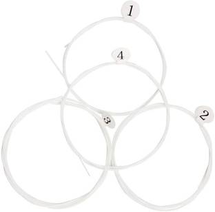 AMG Music Ukulele String Set High Quality Nylon String Full Set Professional Uke 4 Strings Light String Nylon Replacement Ukulele Strings True Tone Ukulele Strings for Soprano, Concert, Tenor,1-A,2-E,3-C,4-G Concert Ukelele Strings