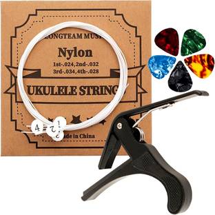 IMAGINEA Nylon Ukulele String for Soprano, Concert, Tenor, 1-A, 2-E, 3-C, 4-G with Capo Concert Ukelele Strings