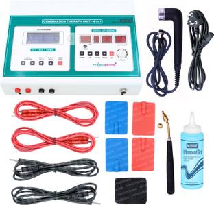 Physiogears 4 in 1 Electro Therapy Physiotherapy Combination Therapy Ultrasonic With IFT+MS+TENS Machine Combo (White) with one year warranty Ultrasound Machine