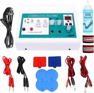 Physiogears Tens 2 Channel Muscle Simulator combo Physiotherapy for all pain relief device Ultrasound Machine