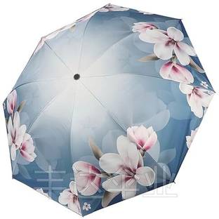Chiransi Flower Printed umbrella For Men And Women(Flower-Blue) Umbrella