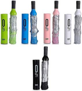 ABHINANDAN Mini Umbrella with Cute Bottle Case, Pocket Umbrella Umbrella Multicolor Umbrella