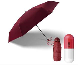 Kiyansh Ultra Light and Mini Folding Compact Pocket Umbrella with Lovely Capsule case Umbrella