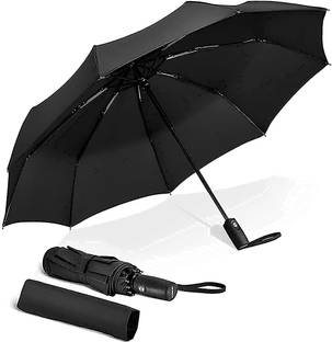 Vinson Mr Travel Umbrella for Rain Easy Auto Open-Close Perfect Car Umbrella(Black) Umbrella