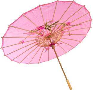 AMACO Traditional Wooden Chinese Japanese Cloth Oiled Paper Umbrella Parasol For Wedding,Parties,Photography Umbrella (PINK) Umbrella