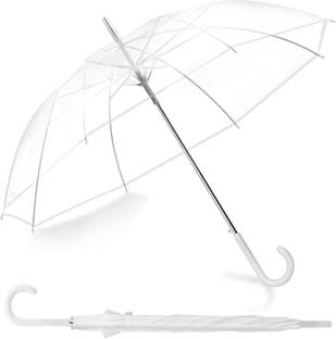 HVbusiness Clear Transparent Umbrella, Auto Open, Long Handle, Windproof Design Umbrella