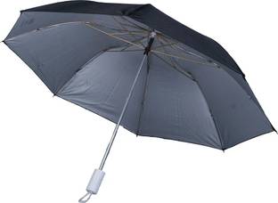 ASHOKA 2 fold Manual Open Polyester Men/Women UV Protection Monsoon/Rainy& Sun Umbrella Umbrella