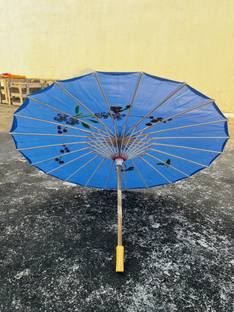 Kala Stutee Handmade Japanese Wooden Colorful Floral Print Umbrella