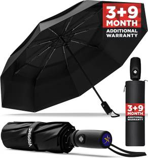 VRPRIME UNBREAKABLE Umbrella for Men Women |3 Fold Umbrella with Reflective Strip 21inch Umbrella